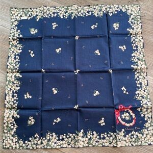 Christian Dior Navy Floral Scarf
